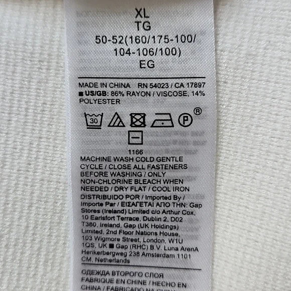 Banana Republic Lenzing Ecovera Splash Sweater XL White Black Quarter Zip Ski - Picture 6 of 9